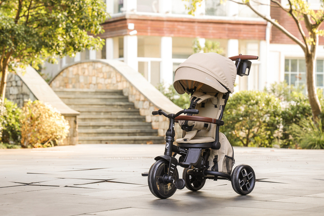 QPLAY Trojkolka Comfo Max Beige, 8 v 1, vek 10-72 mesiacov