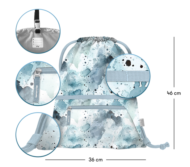 BAAGL Vrecko s priehradkou na zips Polar GRS