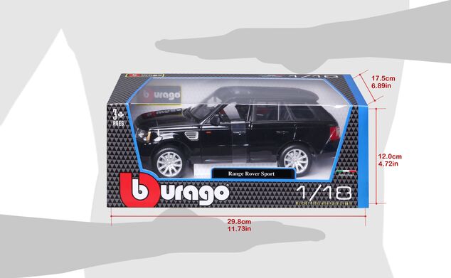Bburago 1:18 Range Rover Sport Schwarz