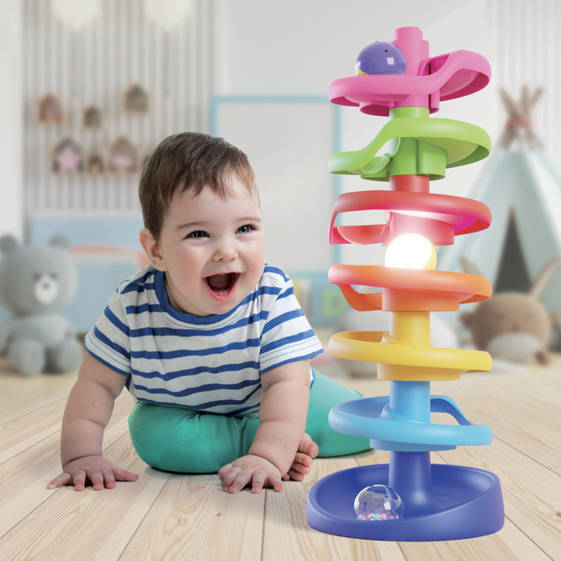 Quercetti Spiral Tower Brightball - špirálová veža pre guličky