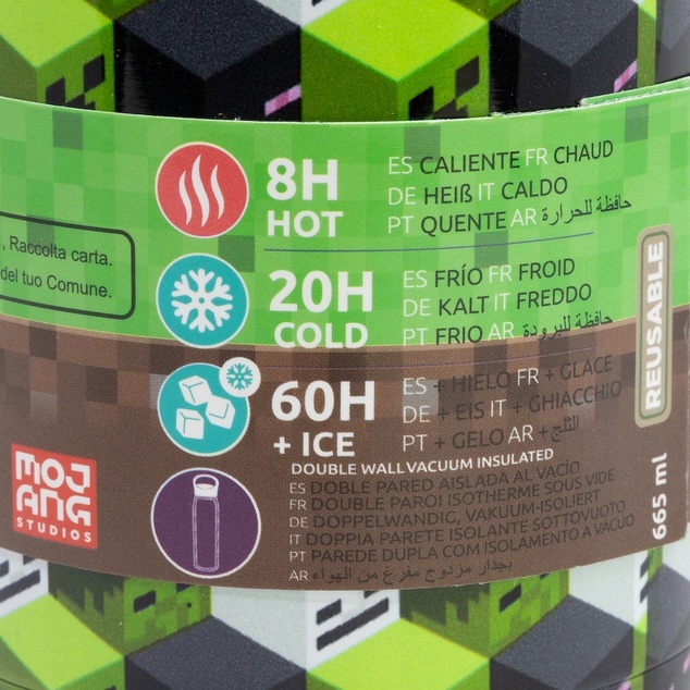 Minecraft Iconicmono Termofľaša 665 ml, nerezová