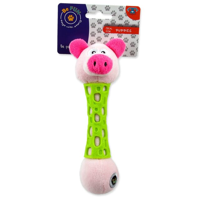 Hračka BeFun prasa plyšové s TPR gumou pre šteňa 17cm