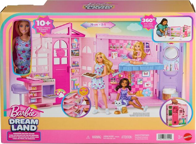 Mattel Barbie Hétvégi babaház, készlet babával