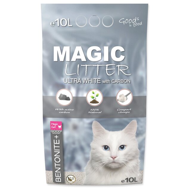 PodstielkaMagic Litter Bentonite Ultra White with Carbon 10L