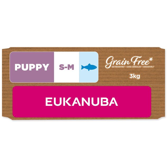 Krmivo EUKANUBA Grain Free Puppy Small &amp; Medium rich in ocean fish 3 kg