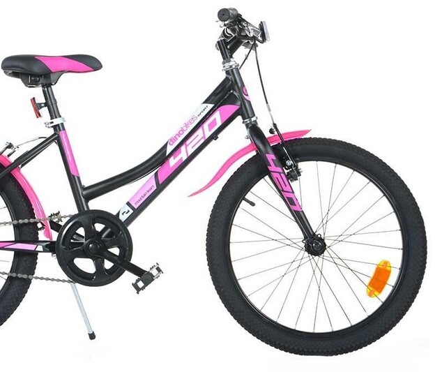 Dino Bikes - Detský bicykel 20" 420D-04SC -AURELIA čierno-ružový