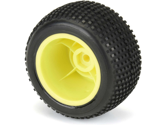 Pro-Line kolo 1:18, pneu Hole Shot, disk H8 žltý (2) (Losi Mini-T)