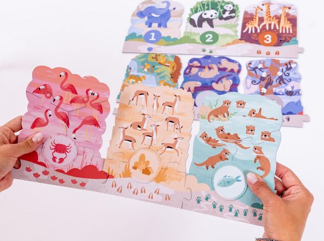 KukiKuk 80056 - Velké puzzle loto Výlet do ZOO