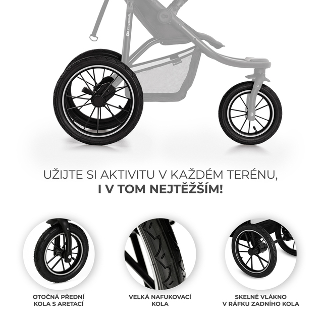 KINDERKRAFT Kočík športový a na behanie Helsi2 Black