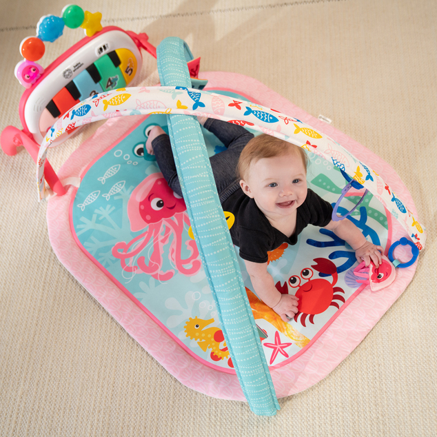 BABY EINSTEIN Igračka deka s aktivnostima 4u1 Kickin’ Tunes™ Jellyfish Jamboree™ 0m+
