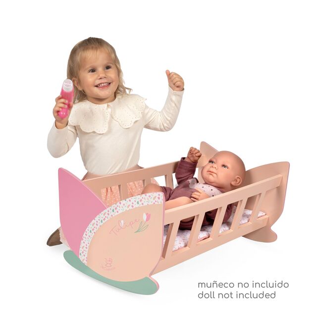DeCuevas 55174 Drevená kolíska pre bábiky Tulipe 2025