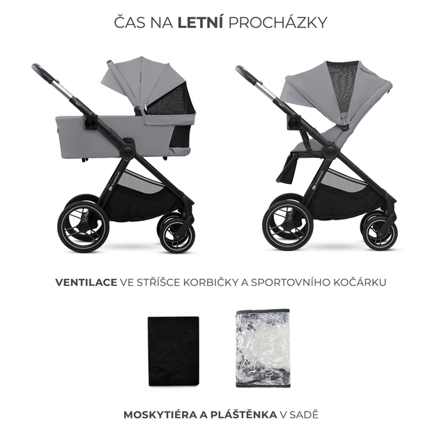 Kinderkraft Kočík kombinovaný Nea 2 2v1 Platinum Grey
