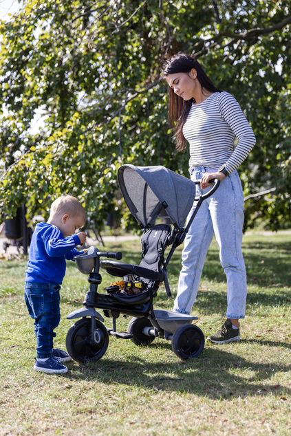 QPLAY Trojkolka Cosy Grey, vek 10-72 mesiacov