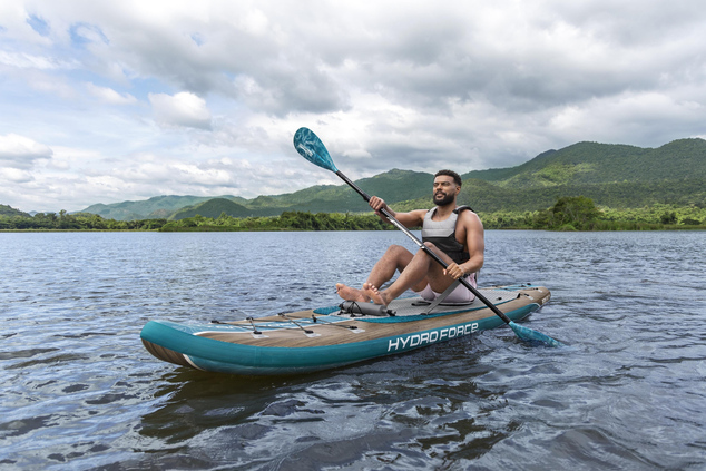 Bestway Freesoul Elite™ Paddleboard-Set mit abnehmbarem Sitz - 15 x 84 x 335 cm
