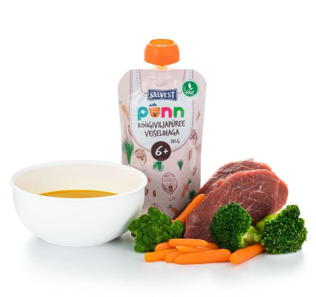 SALVEST Ponn BIO Hovädzie mäso so zeleninovým pyré (110 g)