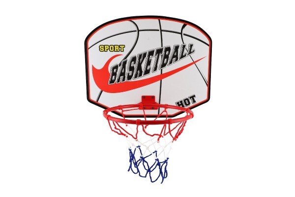 Basketbalový kôš drevo/kov/sieťka/lopta s pumpičkou