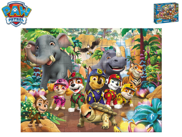 Puzzle Paw Patrol 32x23cm junglă 60 piese