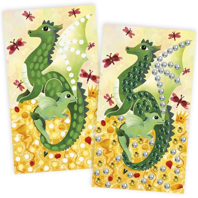 Janod Atelier Deco Bilder mit Pailletten Drachen ab 6 Jahren