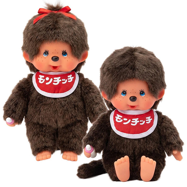 Monchhichi Mončiči ragazza giapponese con occhi blu 20cm