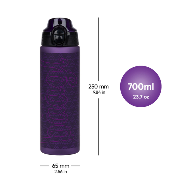 BAAGL Tritan-Flasche für Getränke Plum, 700 ml