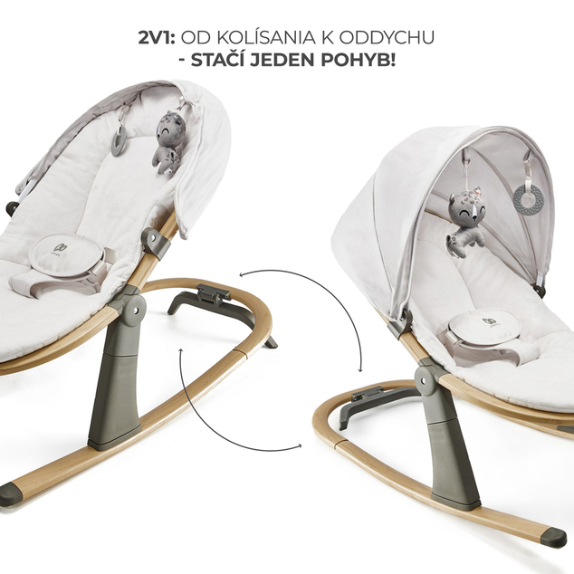 KINDERKRAFT Hamaca Elsu Grey, hasta 9kg