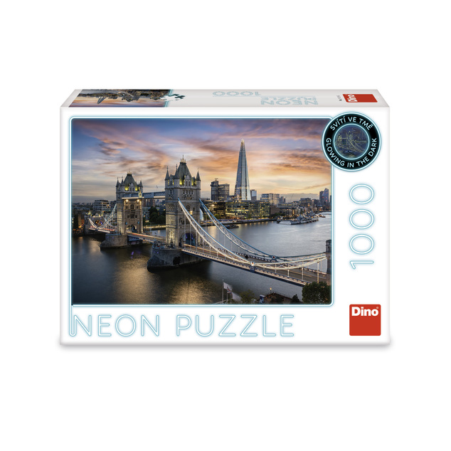 Puzzle Súmrak nad Tower Bridge 1000 dielikov neón
