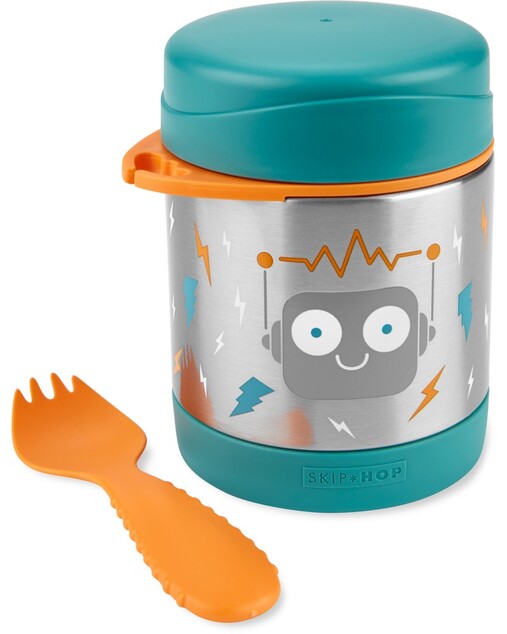 SKIP HOP Spark Style Termoska na jedlo s lyžičko/vidličkou Robot 325 ml, 3+