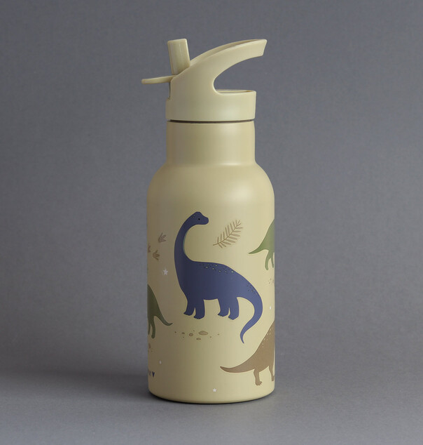 A Little Lovely Company - nerezová fľaša na pitie, 350 ml - dinosaury