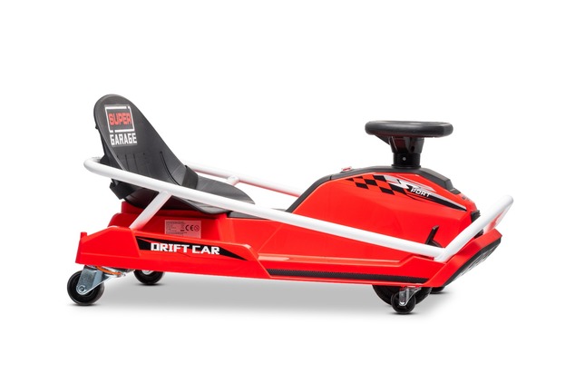 Beneo Motors Drift Kart 24V, rosso, 300W Motore Brushless, Batteria al Litio,