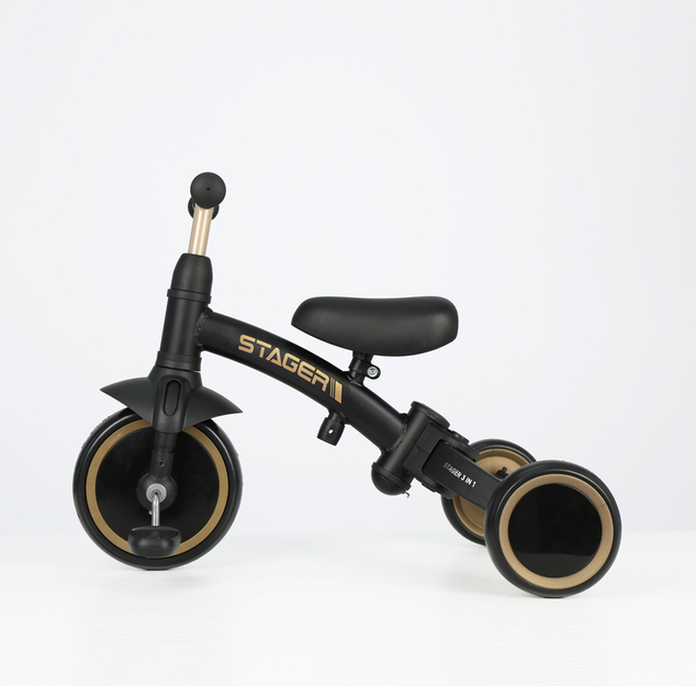 QPLAY Triciclo Stager 3 in 1 Platinum, 2-6 anni