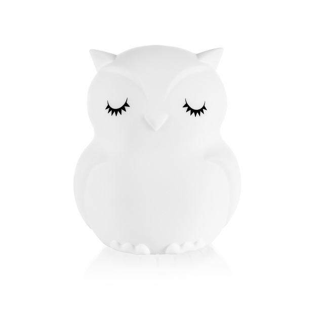Silikónová nočná LED lampička s hudbou veľkosti L, Owl