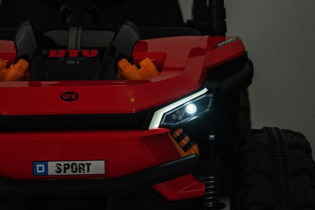 Elektrické autíčko UTV Small 12V, červené, Pohon zadných kolies, 12V batéria