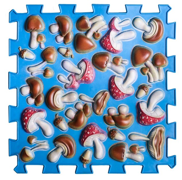 Ortek Masážna ortopedická podložka Puzzle "Mix" 9 prvkov Modrá