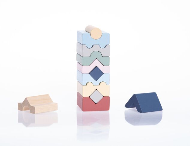 CUBIKA Pastel 16099 Veža XI - drevená skladačka 12 dielov
