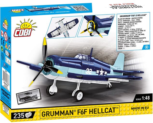 Cobi II WW Grumman F6F Hellcat, 1:48, 235 k