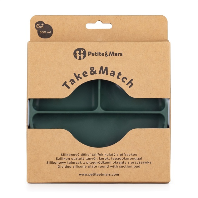 PETITE&amp;MARS szilikon elválasztólap kerek Take&amp;Match Misty Green 6m+