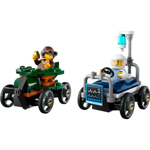 LEGO® City 60459 Rennpaket: Flugzeug vs. Krankenhausbett