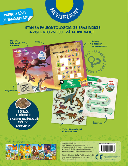 Misia dinosaury – Pátraj a lúšti so samolepkami