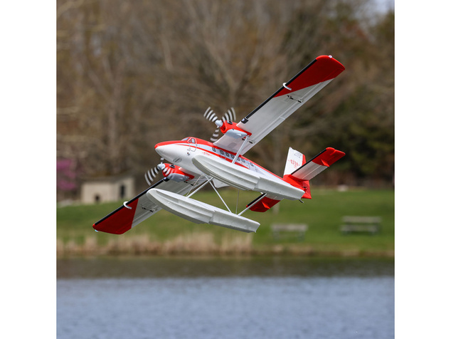 E-flite DHC-6 Twin Otter 1.4m AS3X+ SAFE Select BNF Basic, plaváky