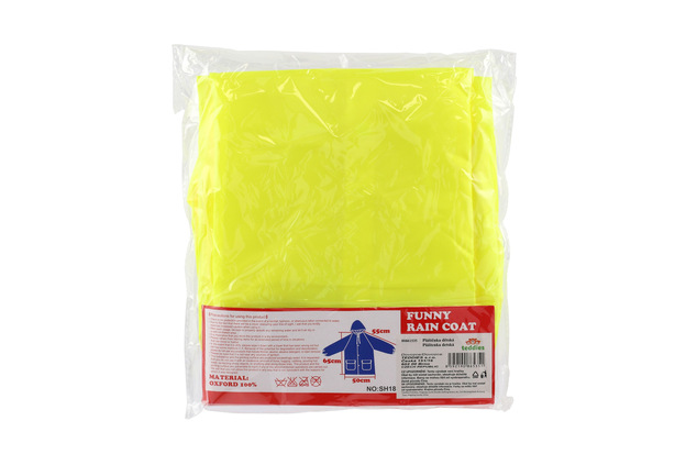 Pláštenka detská kačička veľkosť 110-120cm žltá