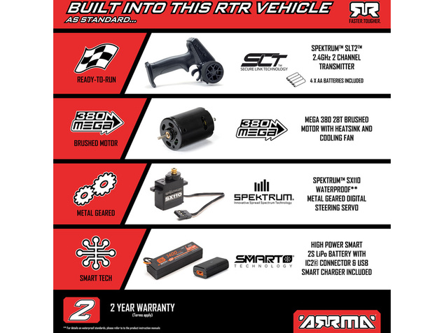 Arrma Gorgon Grom 1:16 4WD Smart RTR žuta