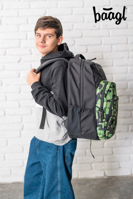 BAAGL SADA 3 Coolmate Green: Rucksack, Waschbeutel, Tasche