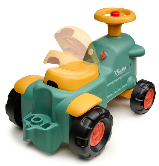 Falk traktor baby Maurice zelený vintage s prívesom