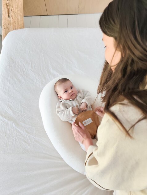 Cuscino gravidanza e allattamento Multirelax 3in1 Ecru, Cotone