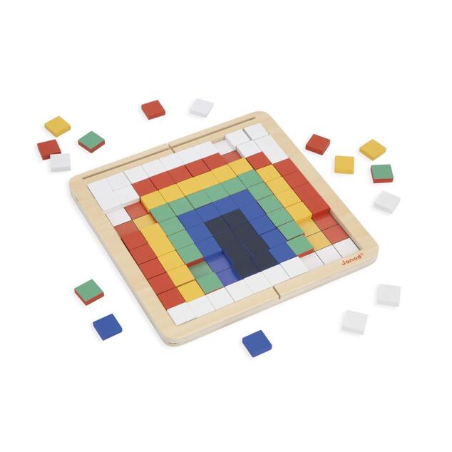 Janod Didattico Gioco educativo simmetria e codifica Mosaico in legno