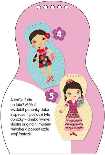 Obliekame španielske bábiky INES – omaľovánky