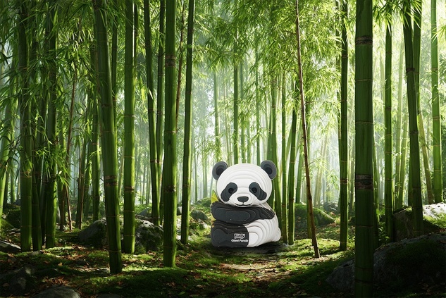 EUGY Panda velká 3D kartonová skládačka