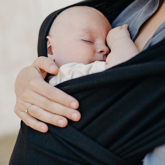 Babytrage / Schal Boba Wrap - Schwarz