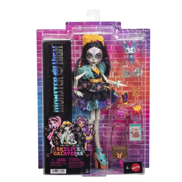 Mattel Monster High muñeca monstruo, SKELITA, JHK34