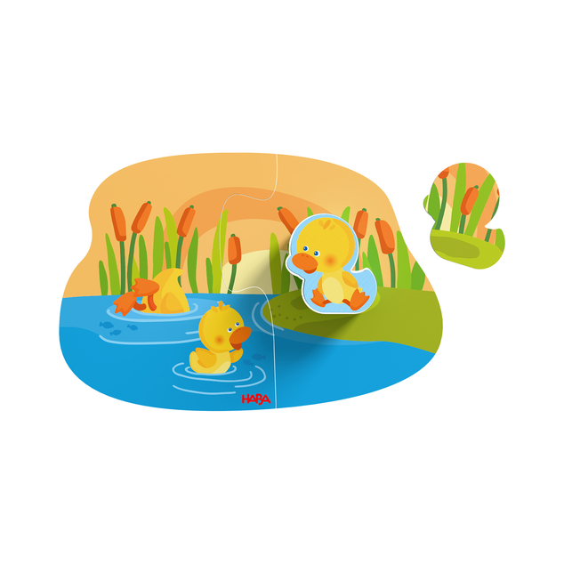 Haba Puzzle para los más pequeños Crías de animales 4 piezas
